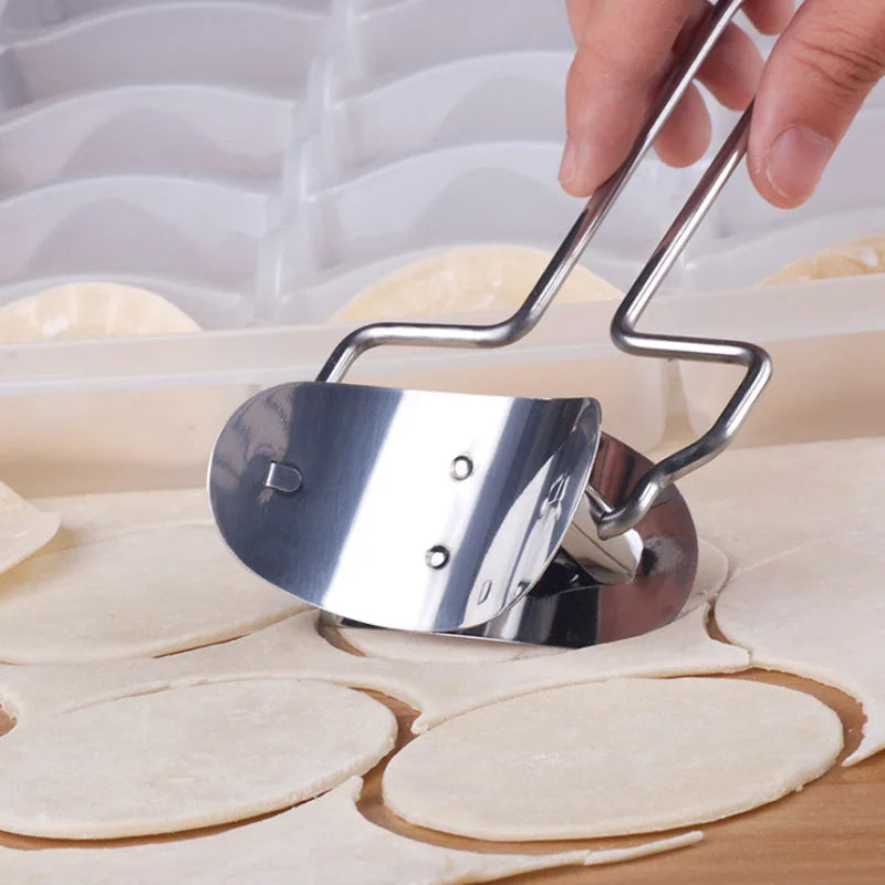 Stainless Steel Dumpling Skin Cutter Roller Tool on Luulla